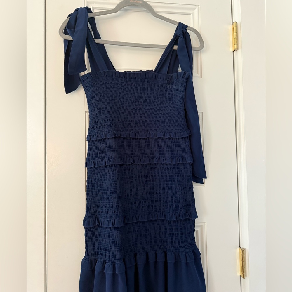Altar’d State Navy Blue Tiered Dress